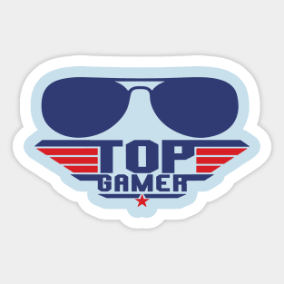 Top Gamer Funny Retro Cool Gaming Sticker